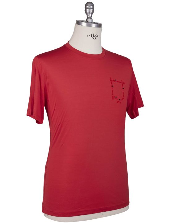 Kiton Kiton Red Cotton T-Shirt Red 001