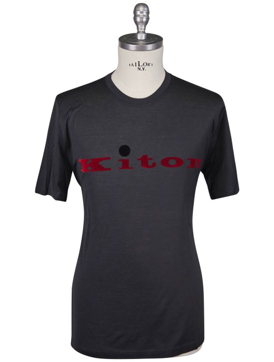 Kiton Kiton Dark Gray Cotton T-Shirt Dark Gray 000