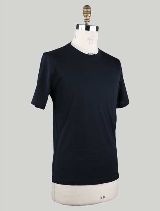 Kiton Kiton Navy Blue Cotton T-Shirt Blue Navy 001