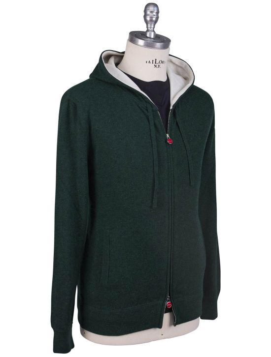 Kiton Kiton Green Cashmere Sweater Full Zip Green 001