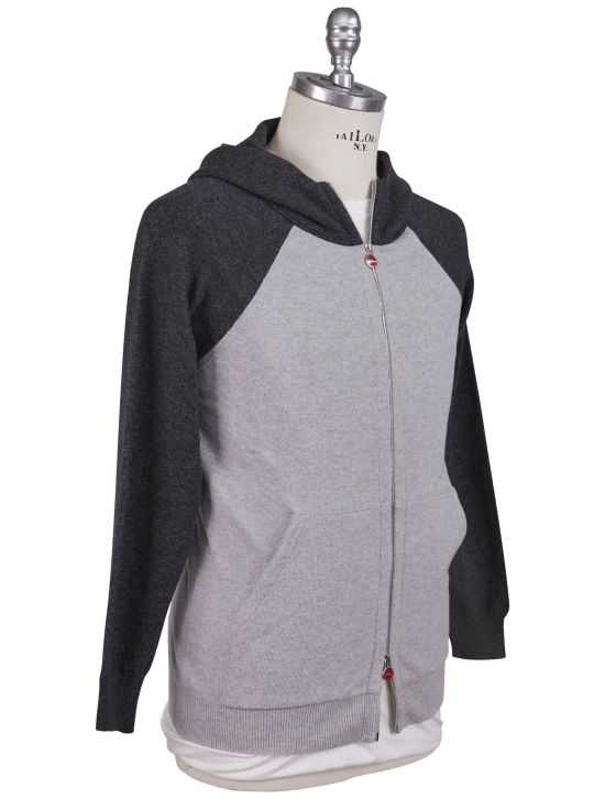 Kiton Kiton Gray Cashmere Sweater Full Zip Gray 001