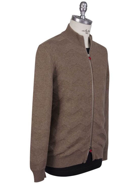 Kiton Kiton Brown Cashmere Sweater Full Zip Brown 001