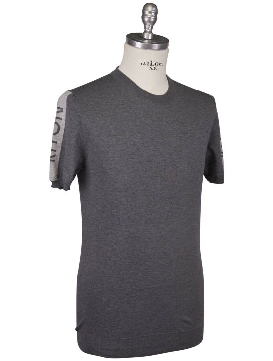 Kiton Kiton Gray Cotton T-Shirt Gray 001
