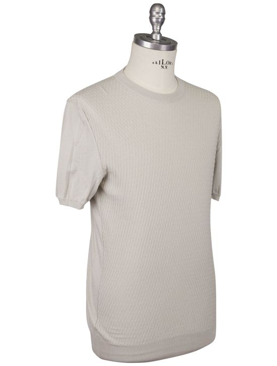 Kiton Kiton Light Gray Cotton T-Shirt Light Gray 001