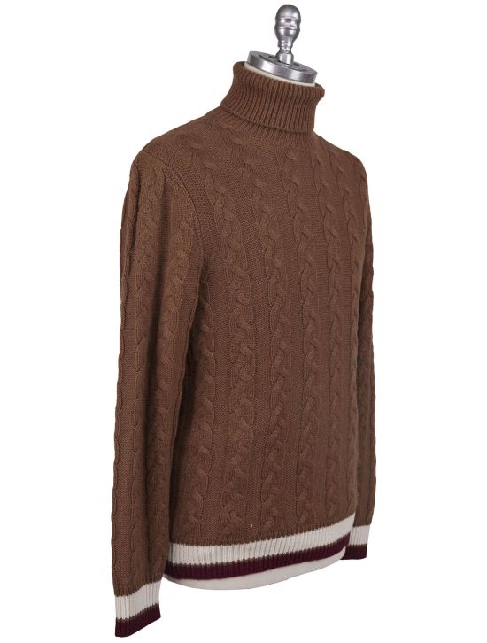 Kiton Kiton Brown Cashmere Sweater Turtleneck Brown 001