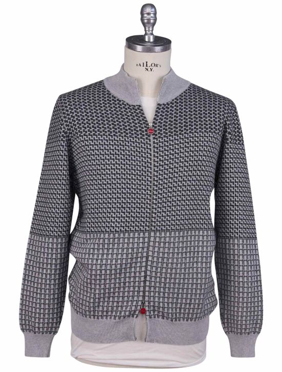 Kiton Kiton Multicolor Cashmere Sweater Full Zip Gray 000