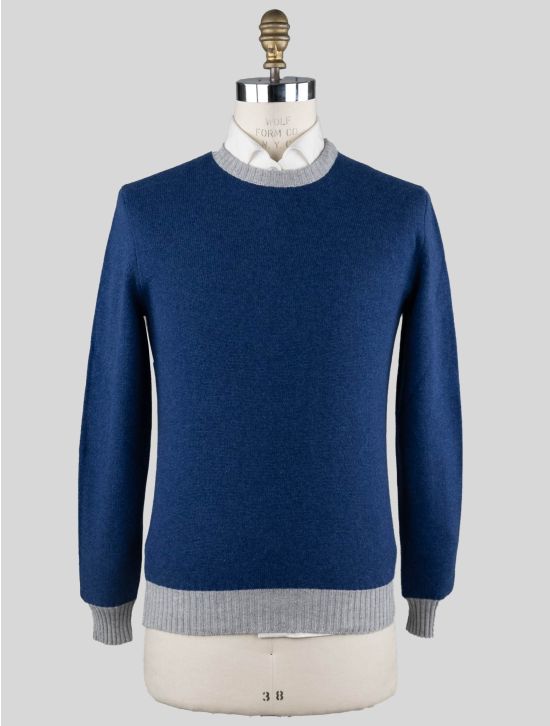 Kiton Kiton Blue Gray Cashmere Sweater Crewneck Blue / Gray 000