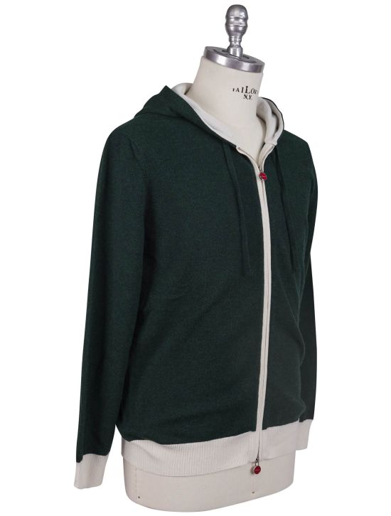Kiton Kiton Green Cashmere Sweater Full Zip Green 001