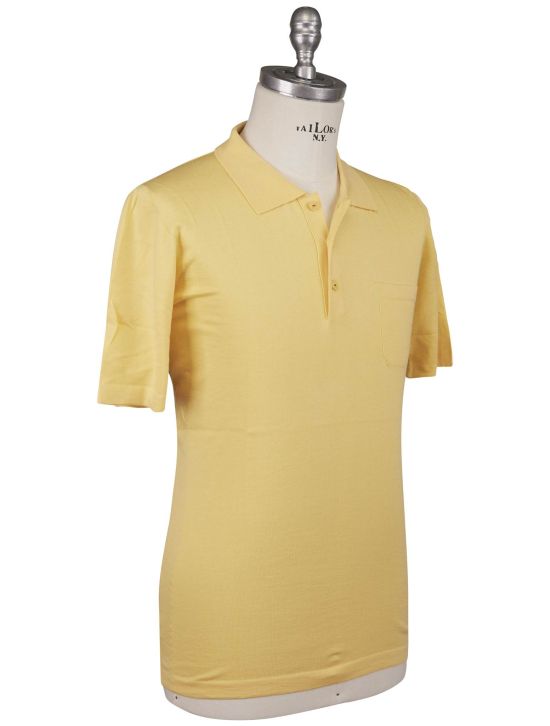 Kiton Kiton Yellow Cotton Polo Yellow 001