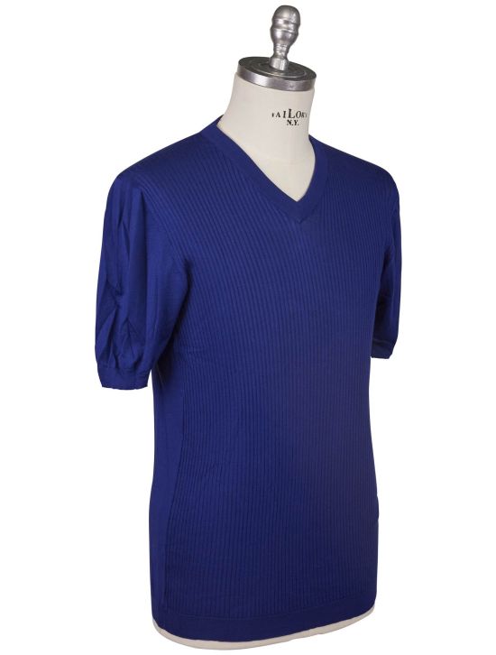 Kiton Kiton Blue Cotton T-Shirt Blue 001
