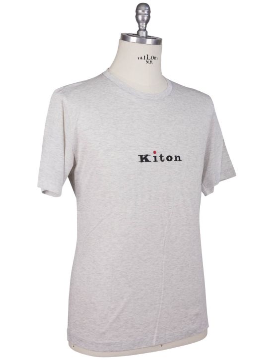 Kiton Kiton Gray Cotton T-Shirt Gray 001