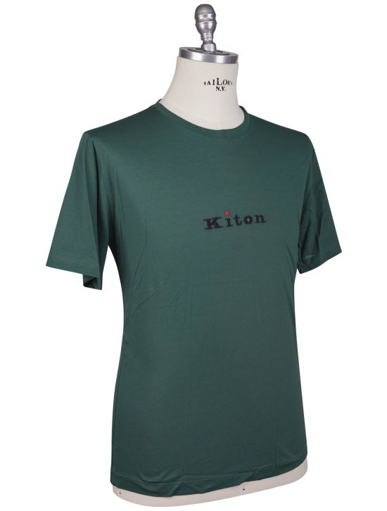 Kiton Kiton Green Cotton T-Shirt Green 001