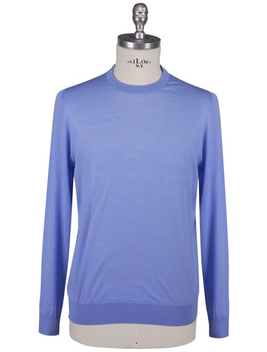 Kiton Kiton Light Blue Merino's Woll 180's Limited Edition Sweater Crewneck Light Blue 000