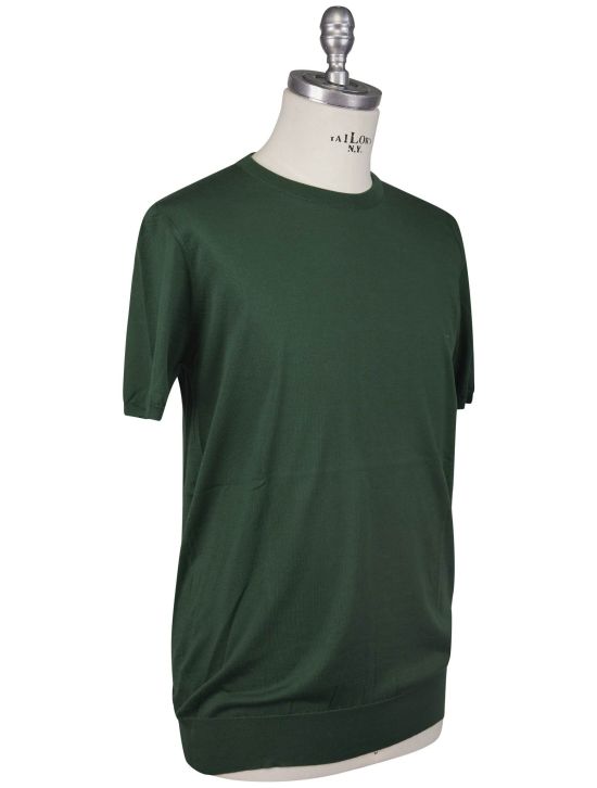 Kiton Kiton Green Cotton T-Shirt Green 001