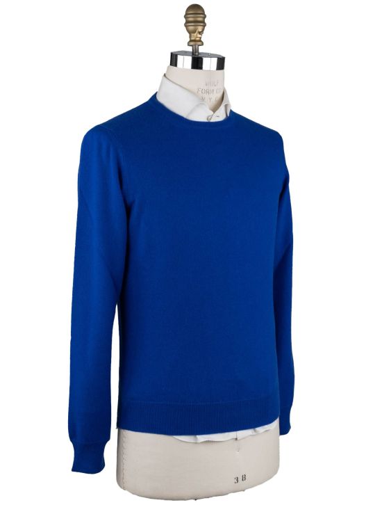 Malo Malo Blue Cashmere Sweater Crewneck Blue 001