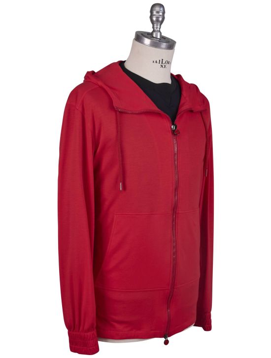 Kiton Kiton Red Cotton Sweatshirt Umbi Red 001