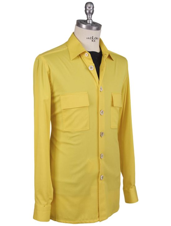 Kiton Kiton Yellow Lyocell Ea Shirt Yellow 001