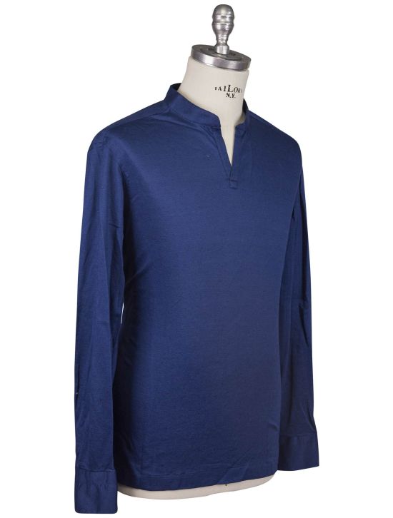 Kiton Kiton Blue Linen Cotton Shirt Blue 000