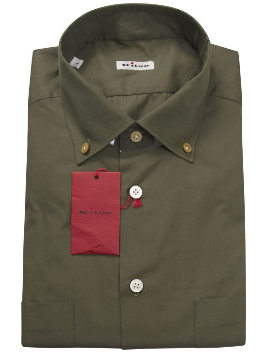 Kiton Kiton Green Cotton Shirt Green 000