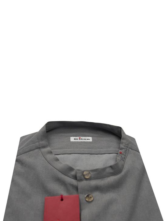 Kiton Kiton Gray Cotton Korean Shirt Gray 001