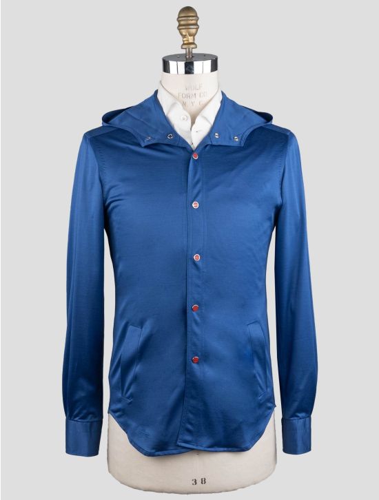 Kiton Kiton Blue Cotton Overshirt Mariano Blue 001