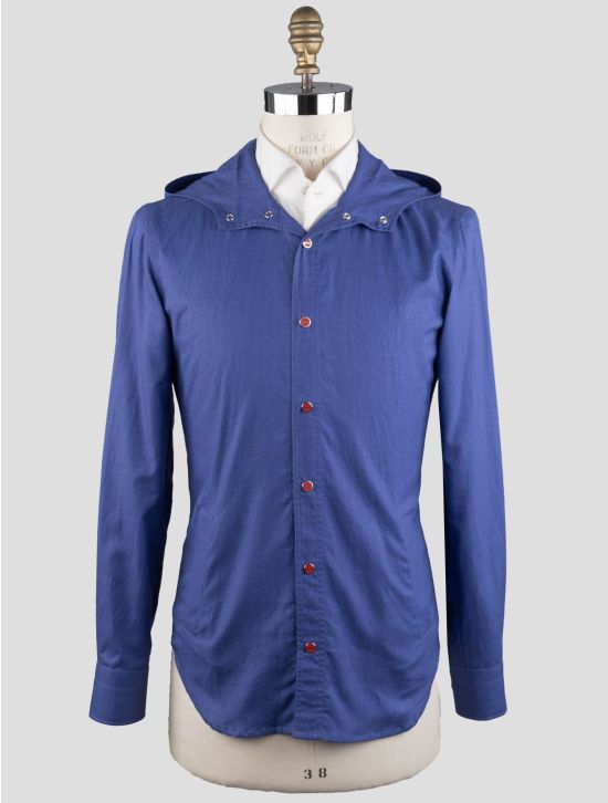 Kiton Kiton Blue Cotton Overshirt Mariano Blue 001