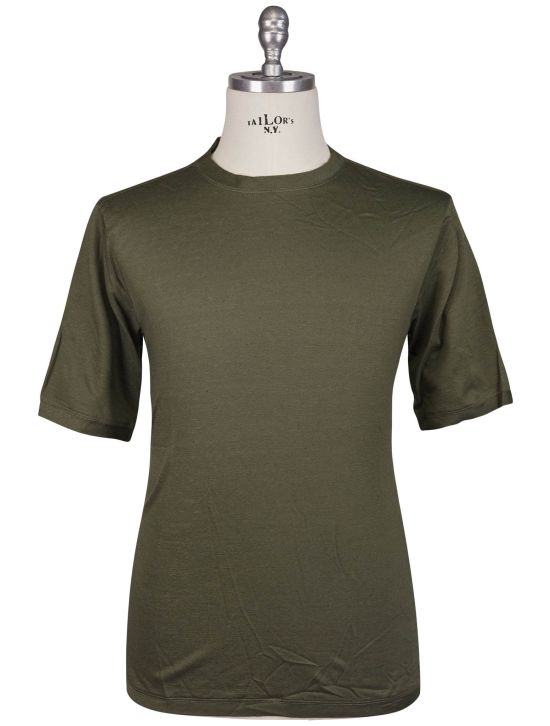 Kiton Kiton Green Linen Cotton T-Shirt Green 000