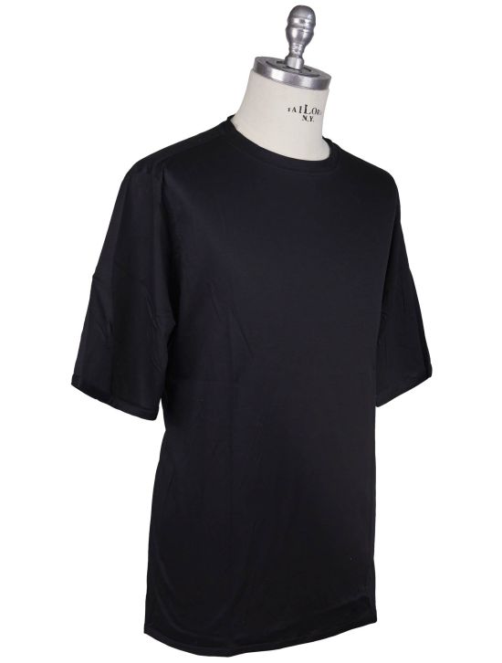 Kiton Kiton Black Cotton T-Shirt Black 001