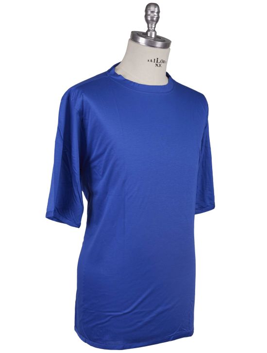 Kiton Kiton Blue Cotton T-Shirt Blue 001