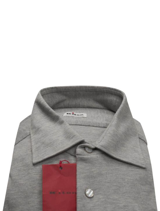 Kiton Kiton Gray Cotton Cashmere Shirt Gray 001