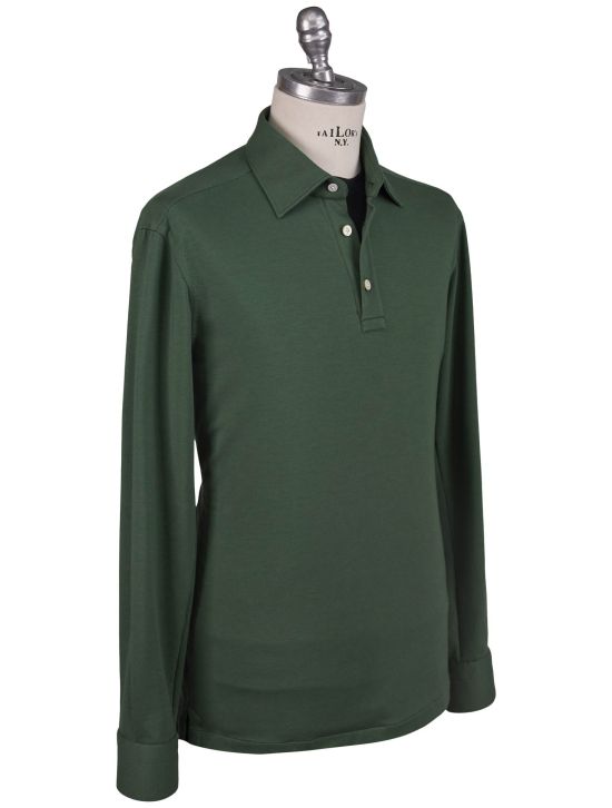 Kiton Kiton Green Cotton Ea Sweater Polo Green 001