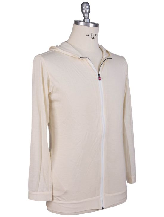Kiton Kiton White Cashmere Silk Sweatshirt White 001