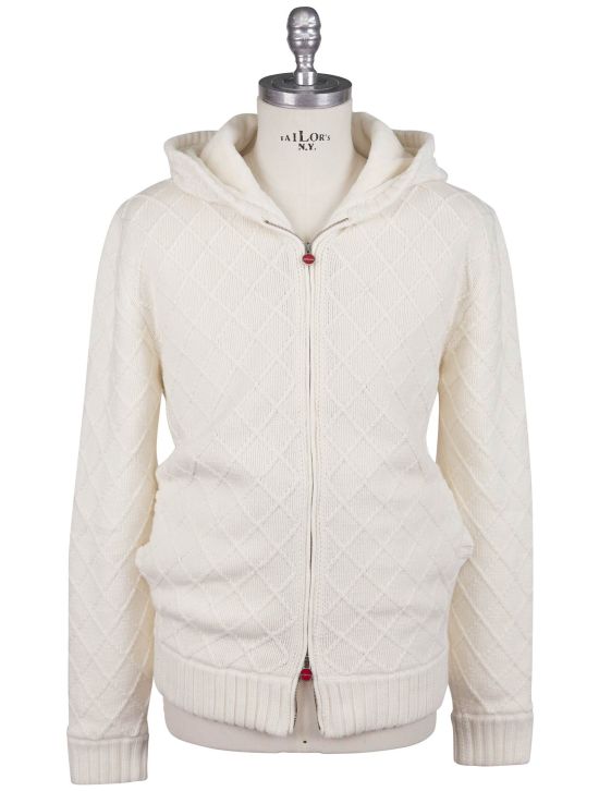 Kiton Kiton White Cashmere Mink Fur Sweater Full Zip White 000