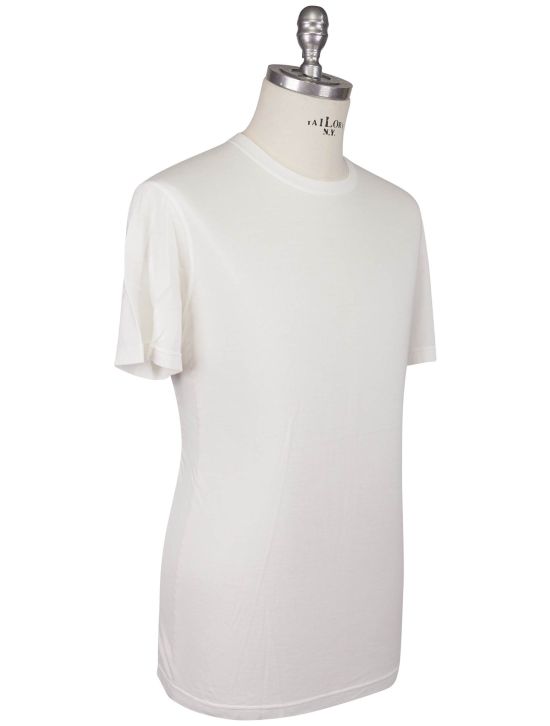Kiton Kiton White Cotton Cashmere T-Shirt White 001