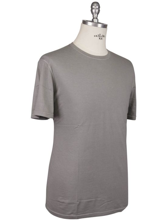 Kiton Kiton Gray Cotton Cashmere T-Shirt Gray 001