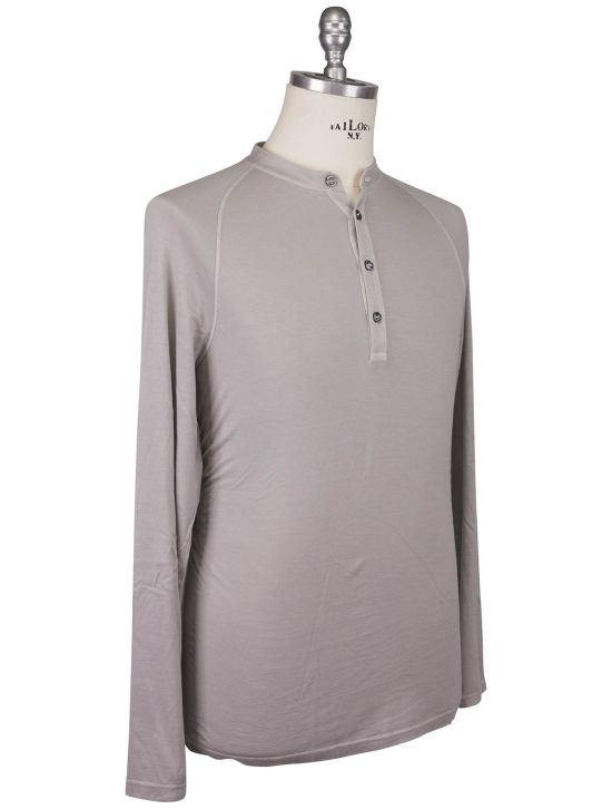 Kiton Kiton Gray Cotton Cashmere Sweater Gray 001