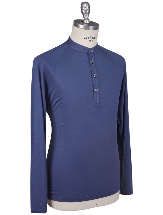 Kiton Kiton Blue Cotton Cashmere Sweater Blue 001