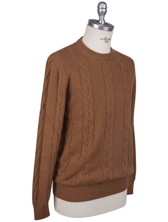 Kiton Kiton Brown 100% Vicuna Bolivia Sweater Crewneck Brown 001