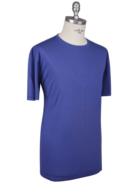 Kiton Kiton Blue Cotton Cashmere T-Shirt Blue 001