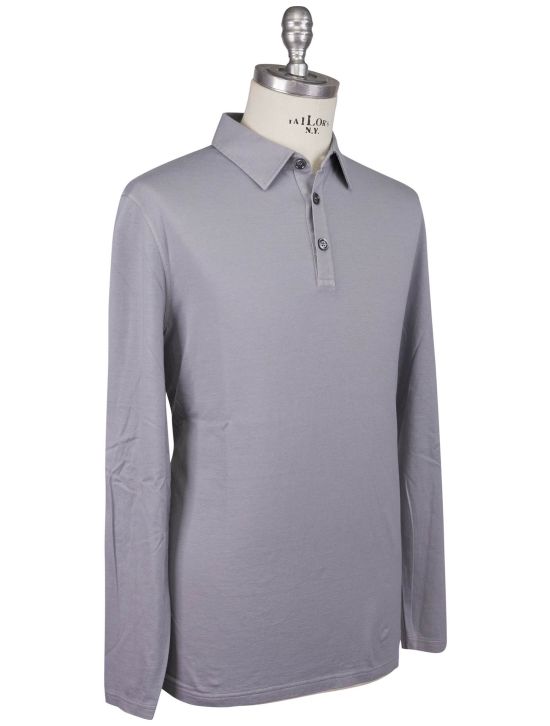 Kiton Kiton Gray Cotton Cashmere Sweater Polo Gray 001