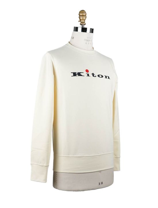Kiton Kiton Beige Cotton Sweater Crewneck Beige 001
