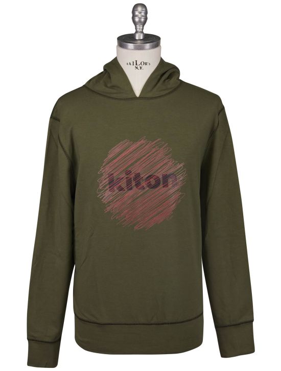 Kiton Kiton Green Red Cotton EA Sweater Green / Red 000
