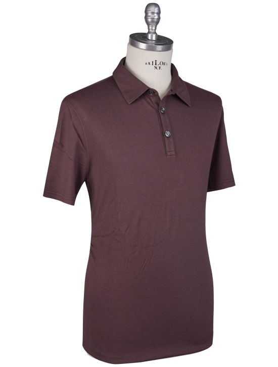 Kiton Kiton Burgundy Cotton Cashmere Polo Burgundy 001