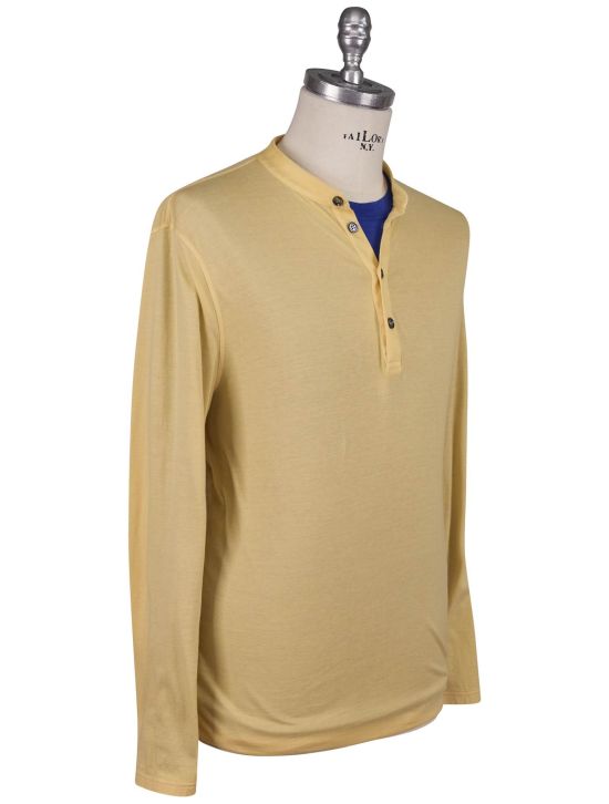 Kiton Kiton Yellow Cotton Cashmere Sweater Yellow 001