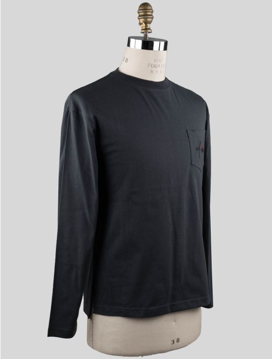 Kiton Kiton Gray Cotton Long Sleeve T-Shirt Gray 001