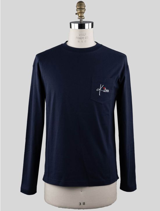Kiton Kiton Blue Cotton Long Sleeve T-Shirt Blue 000