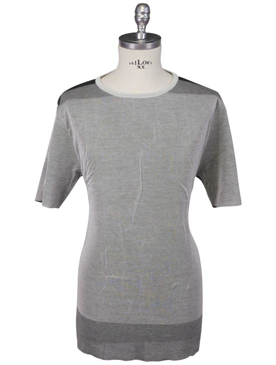 KNT Kiton Knt Gray Cashmere Cotton T-Shirt Gray 000