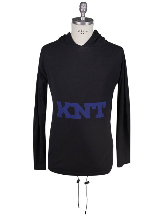 KNT Kiton Knt Black Cotton Sweater Black 000