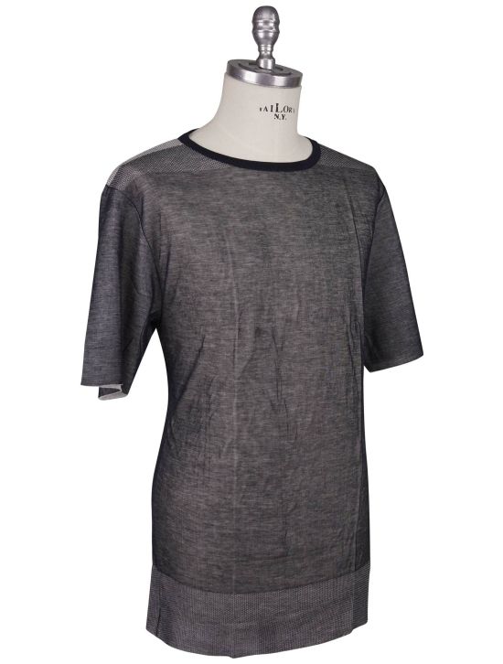 KNT Kiton Knt Gray Cashmere Cotton T-shirt Gray 001