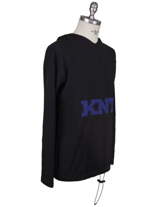 KNT Kiton Knt Black Cotton Sweater Black 001